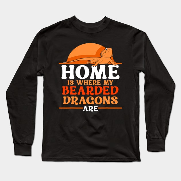 Home is where my Bearded Dragons are Long Sleeve T-Shirt by omorihisoka